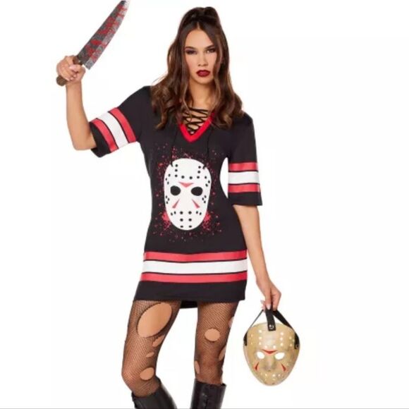 Bioworld Friday The 13th  Jason Vorhees Lace-Up Dress Costume - Picture 1 of 8
